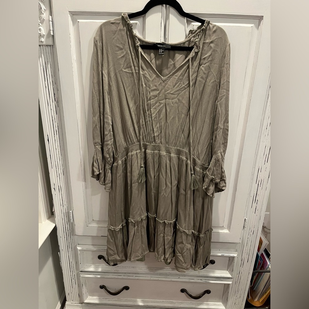 Olive color dress